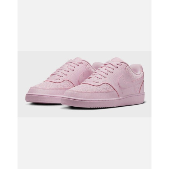 Nike Court Vision Low Womens’s Size 8.5 Pink Lace Foam  Viral Tik Tok NWB - Picture 1 of 9